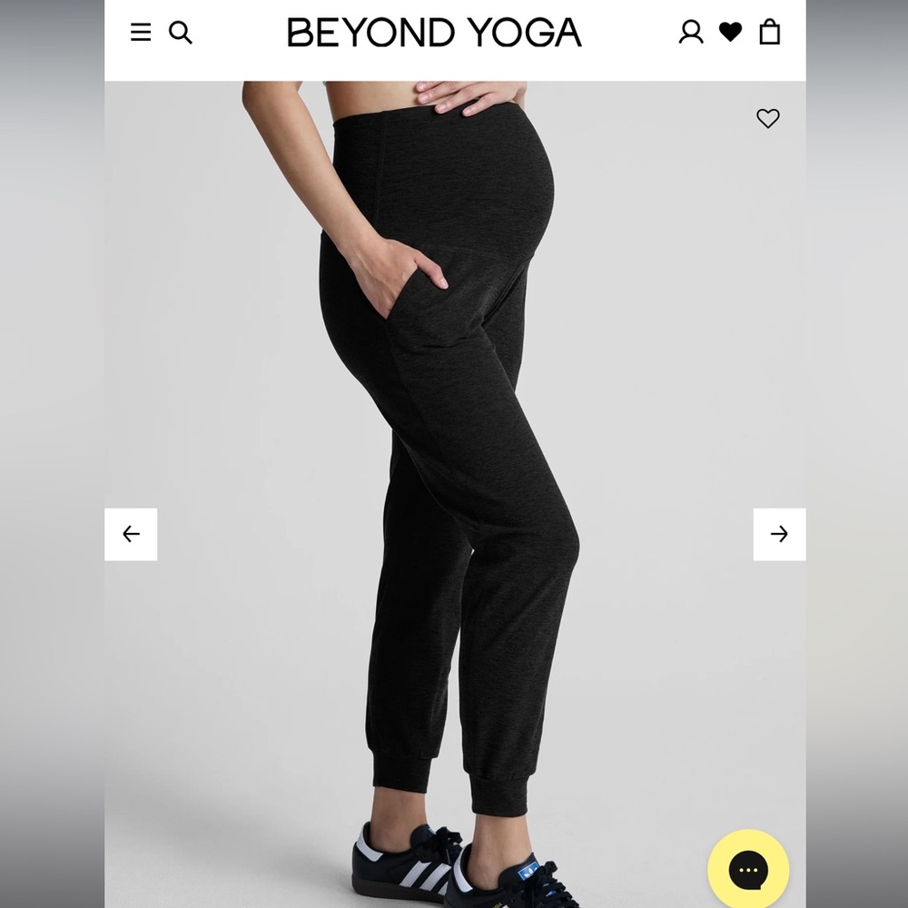 Beyond the Bump Charcoal spacedye jogger leggings
